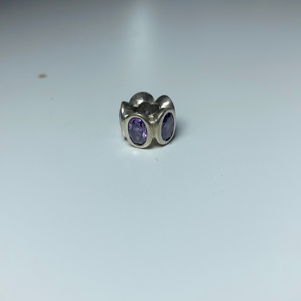 Pandora charm - purple crystal